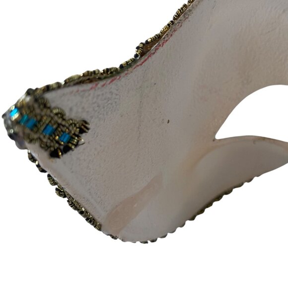 Hand-Painted Venetian Masquerade Mask Colorful Halloween Rainbow Carnival Italy - Picture 4 of 7